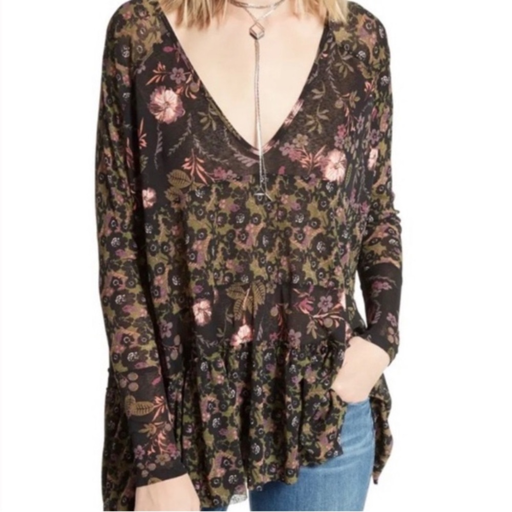 Free People Isabelle Floral Print Tunic. Size S